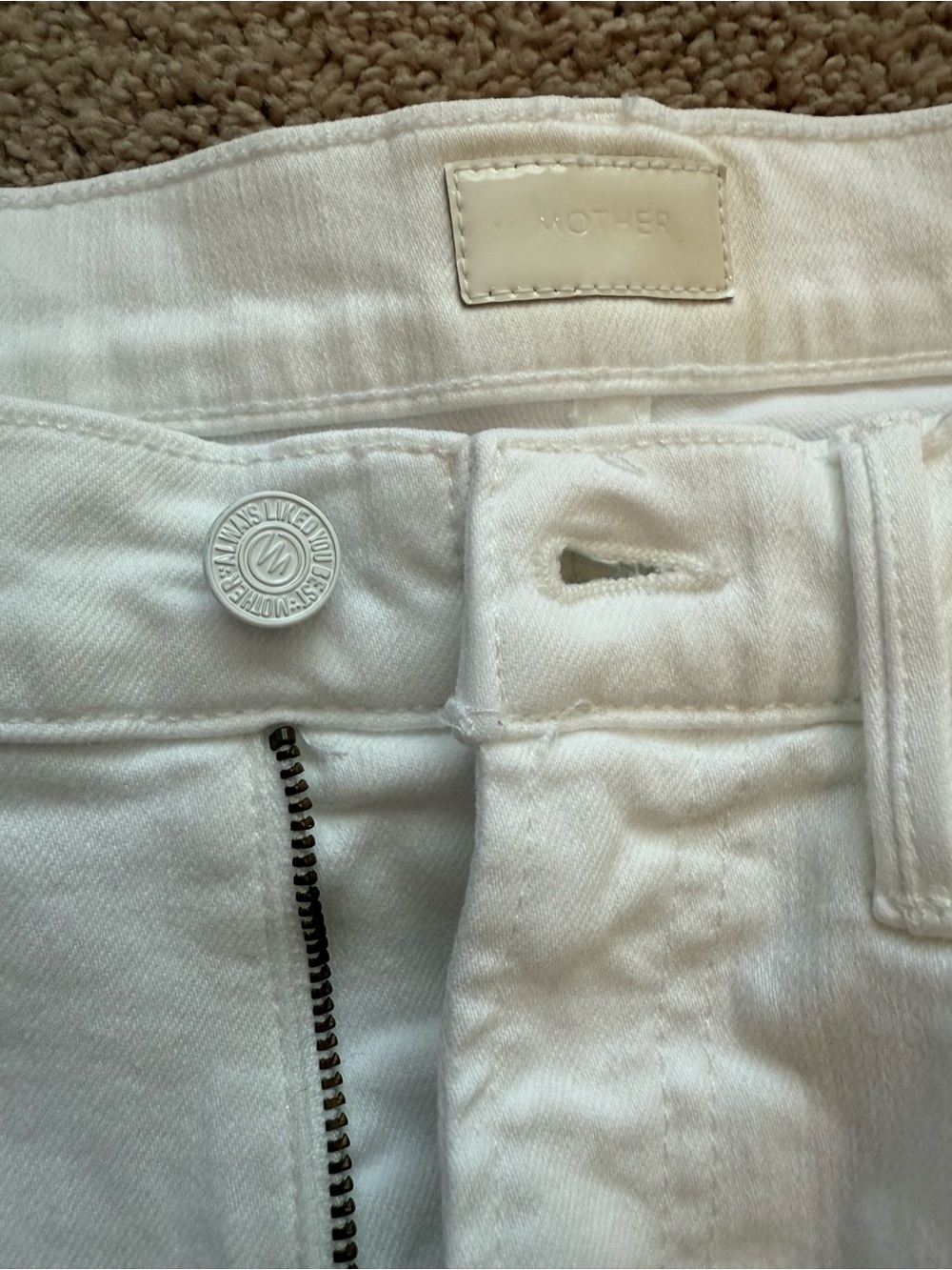 MOTHER White Ankle Crop Jeans - Picture 8 of 12